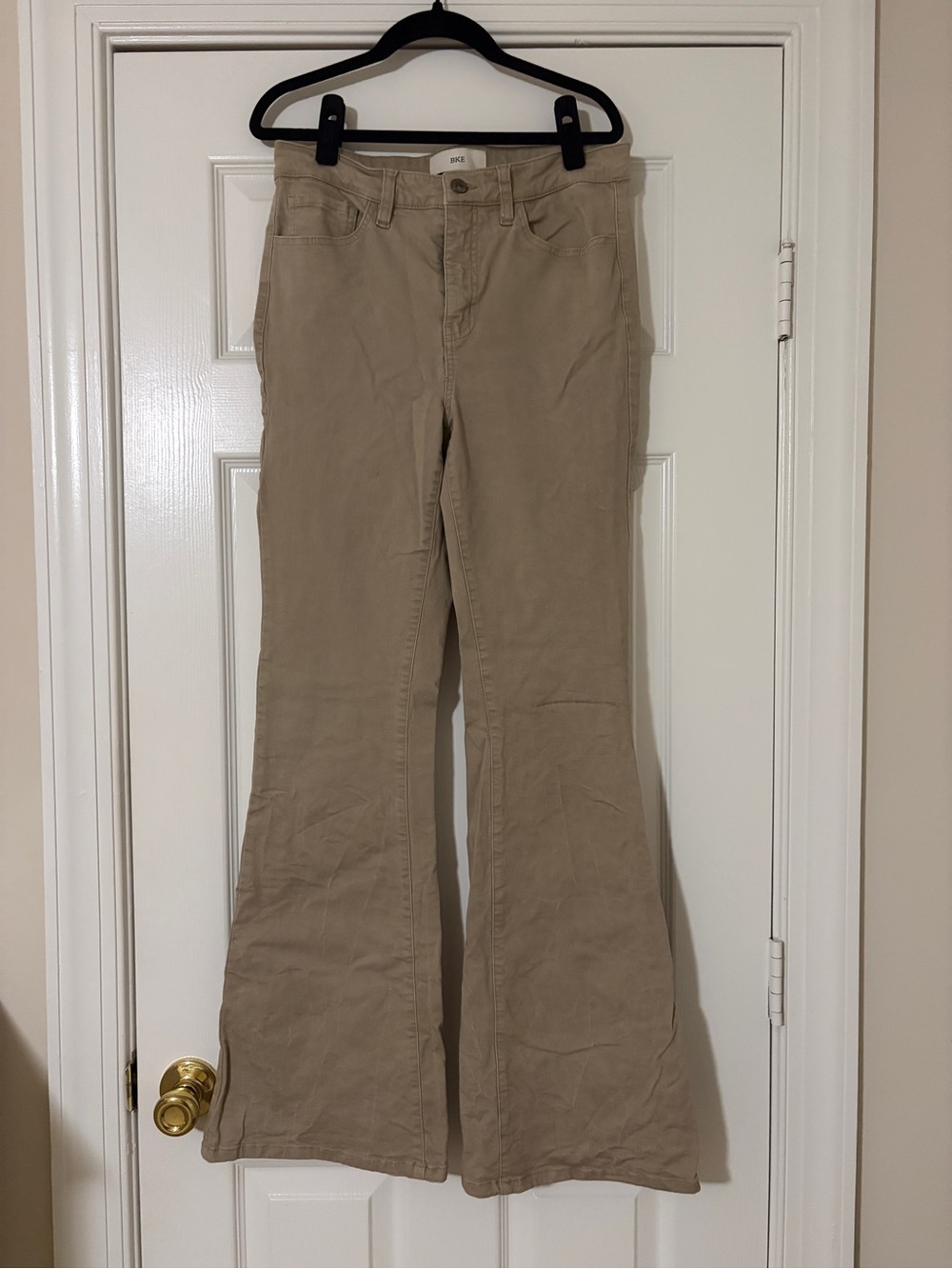 BKE Women's Flare Pants in Khaki